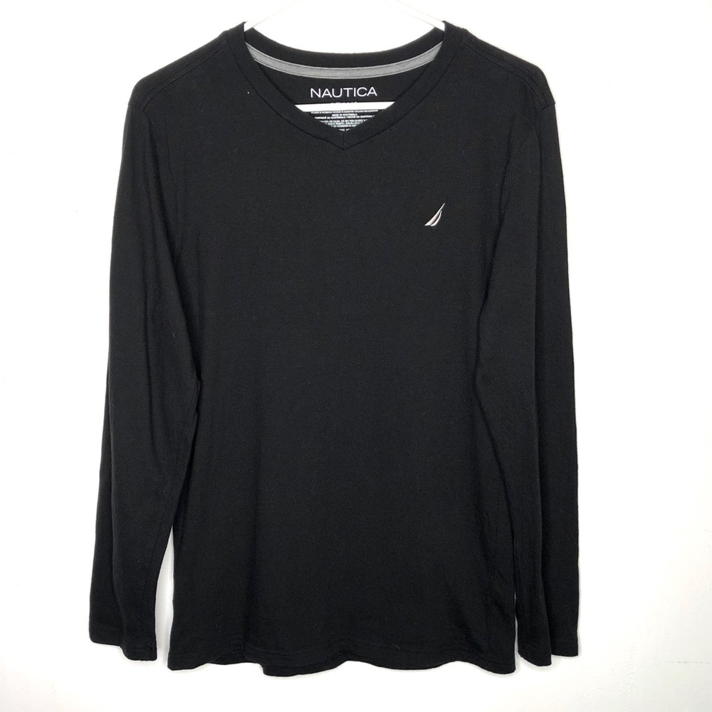 Boys Nautica Long Sleeve Tee Black Large 14-16